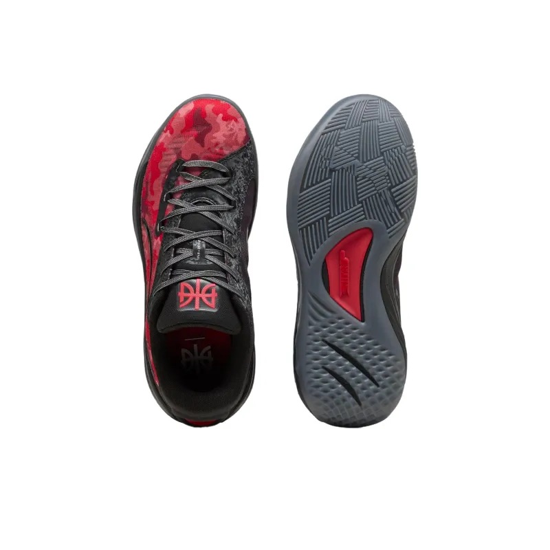 PUMA All Pro Nitro DA Lightweight Low Top Basketball Shoes Men's Red-3