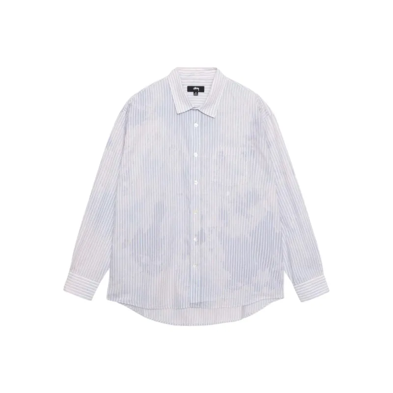Stussy Classic L/S Shirt Bleached Poplin Shirt-0