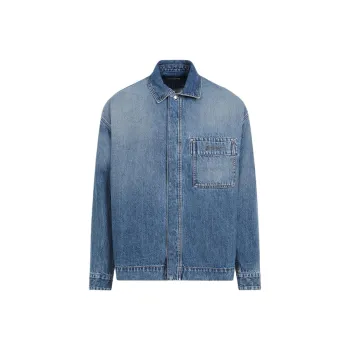 Jacquemus Logo Embroidered Denim Shirt