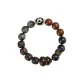 Six-Character Mantra Golden Sandalwood Beaded Bracelet