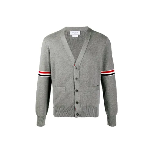 THOM BROWNE 4 Bar Stripe V Neck Cardigan