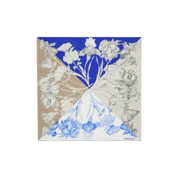 Ferragamo Hydrangea print Scarf