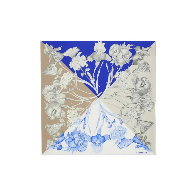 Ferragamo Hydrangea print Scarf-0