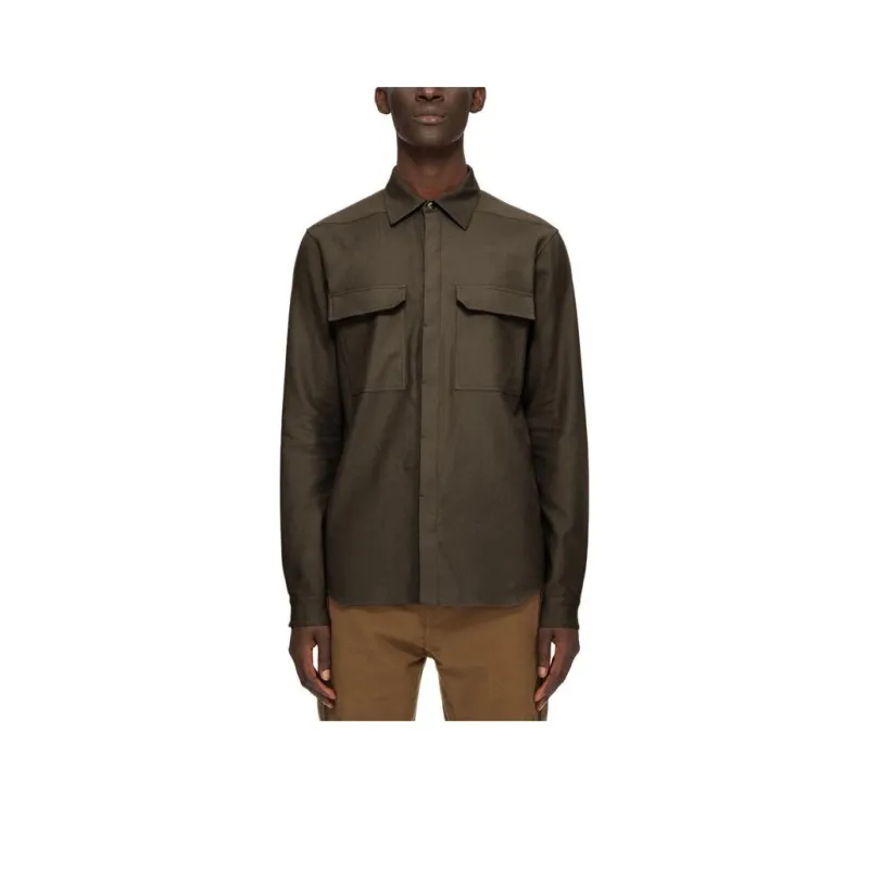RICK OWENS Fleece Textured Work Shirt-2