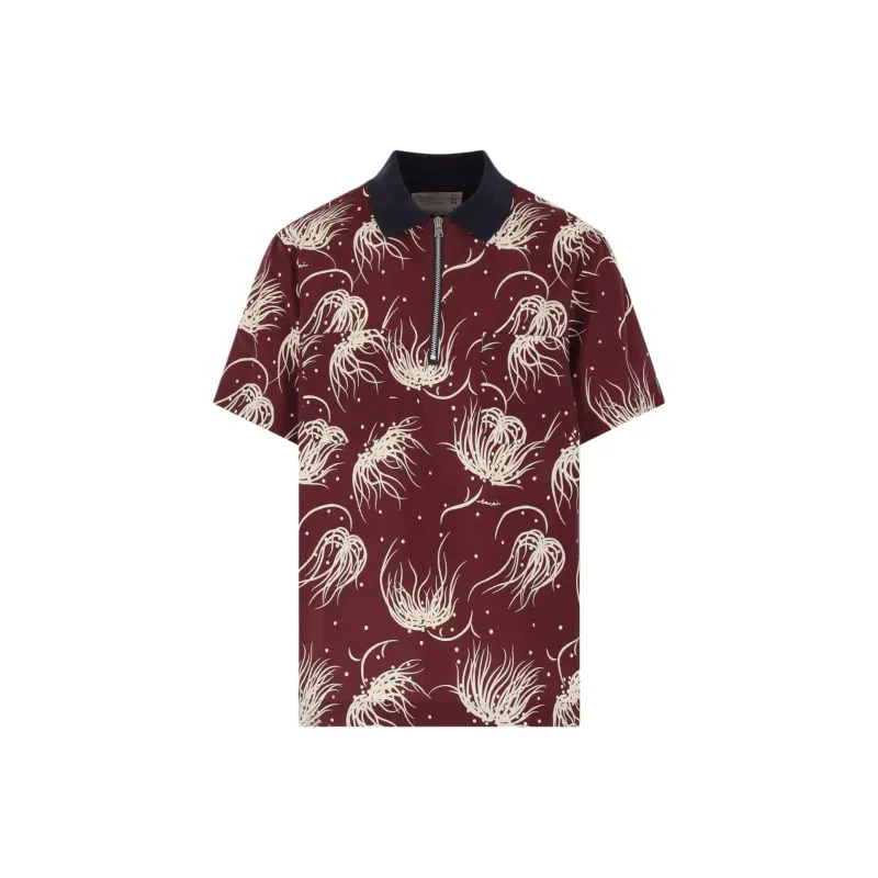 Sacai Graphic print Polo Shirt-0