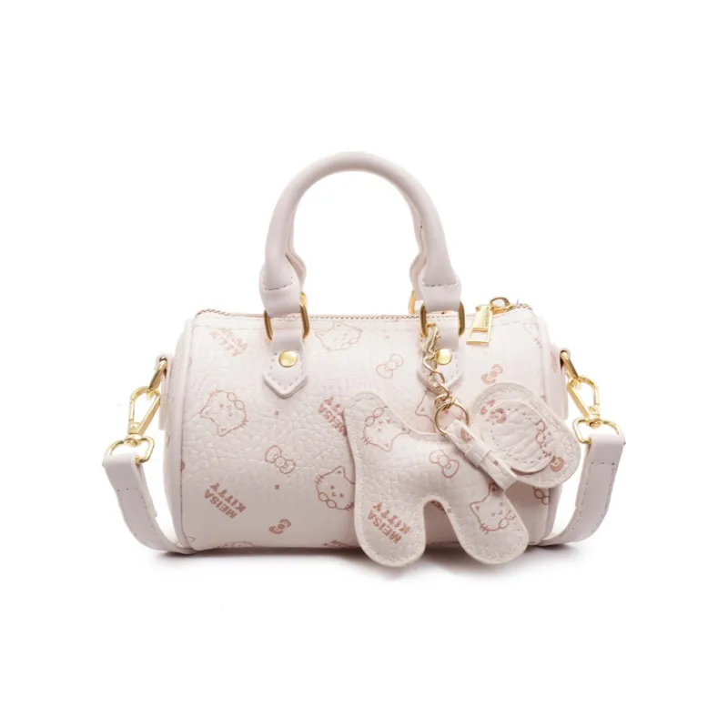 GATOER PU Boston Bag Handbag Women's Ecru/Pink-2