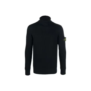STONE ISLAND Logo Patch Turtle Neck Jumper