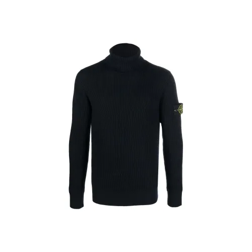 STONE ISLAND Logo Patch Turtle Neck Jumper