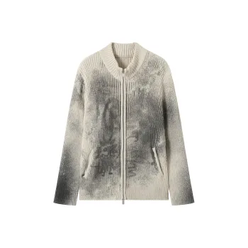 WULISHAONIAN Sweater Unisex Gray Apricot