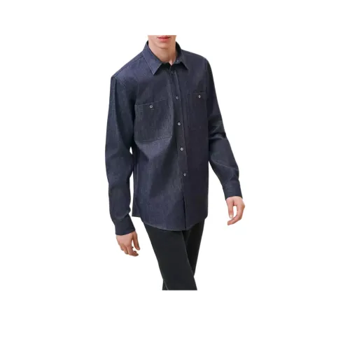 HERMES Shirts Men Indigo