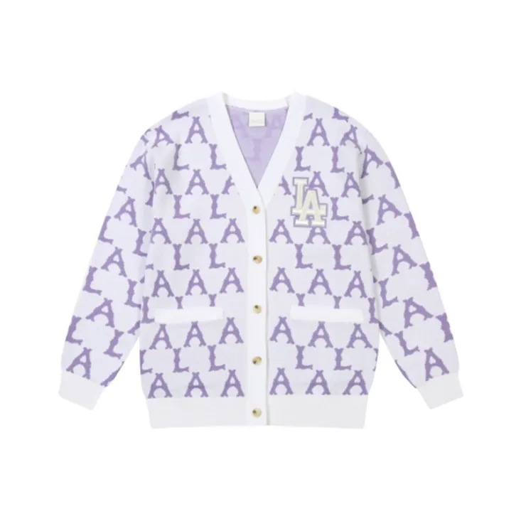 MLB Old Flower Knitwear Unisex Purple-0