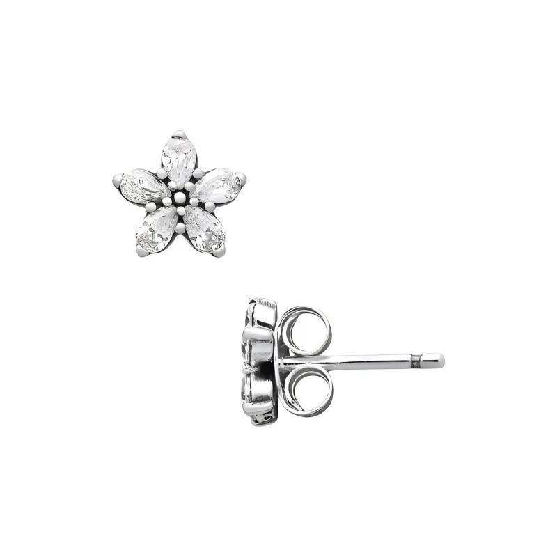 Pandora 925 Sterling Silver Stud Earrings Women's Silver-1