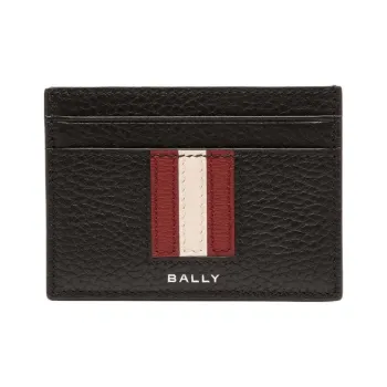 BALLY Grain Cow Leather Card Holder Regular Men's Brown
