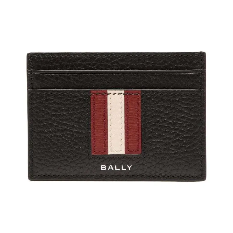 BALLY Grain Cow Leather Card Holder Regular Men's Brown-0