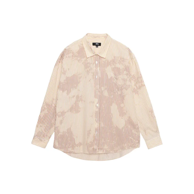 Stussy Classic L/S Shirt Bleached Poplin Shirt-6