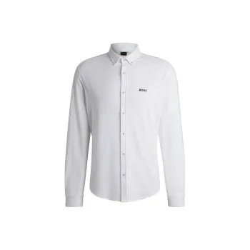HUGO BOSS Logo Embossed Long Sleeved Shirt