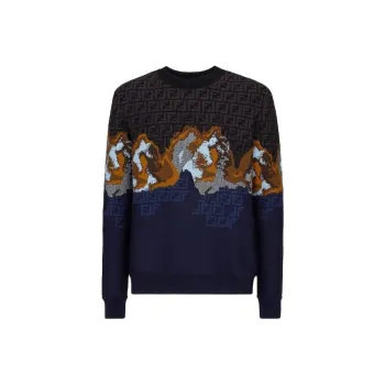 FENDI Sweaters Men Dark Blue