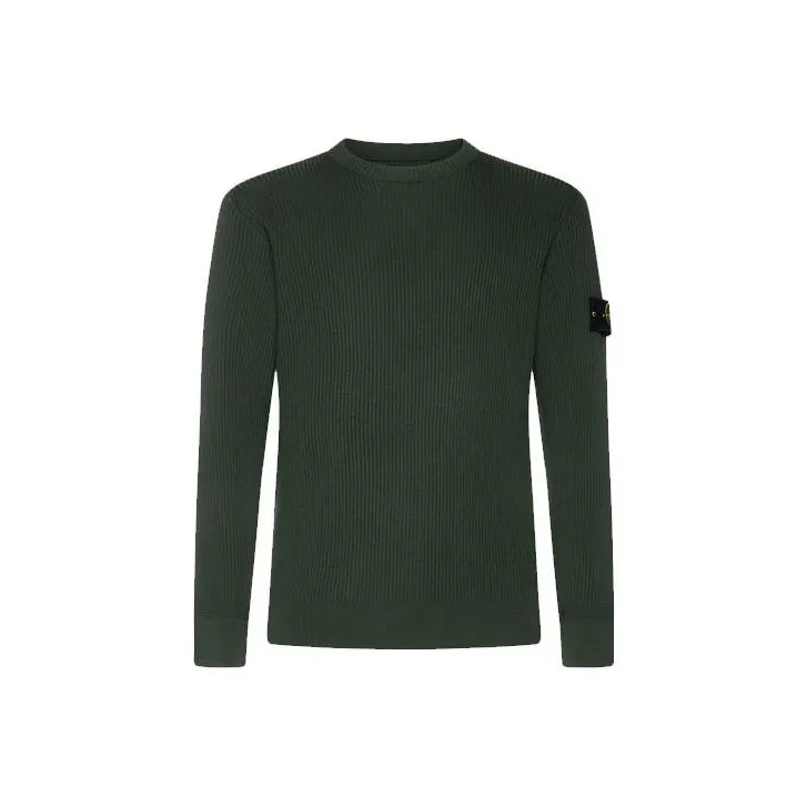 STONE ISLAND Logo Patch Knitted Jumper-0