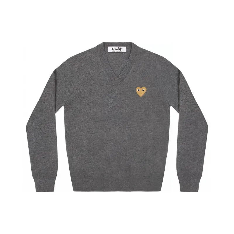 CDG Play Sweaters Men Gray-0