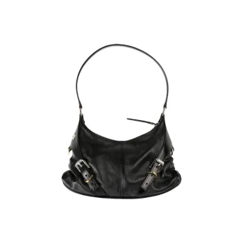 Givenchy Voyou Calfskin Shoulder Bag Women's Black