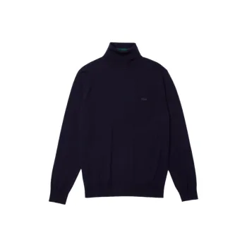 LACOSTE Logo Embroidered Turtleneck Jumper
