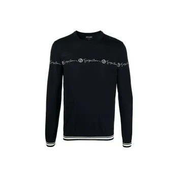 GIORGIO ARMANI Sweaters Men Navy Blue