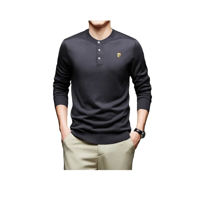 PIERRE CARDIN Sweater Men's Han Gray Brown-10