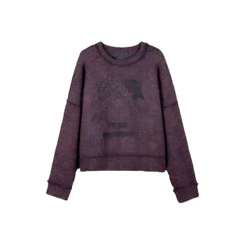 The Last Redemption FW22 Sweater Men's Grape Purple