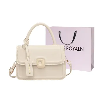 LOUIS ROYALN Pu Handbag, Shoulder Bag, Crossbody Bag Women's White/Black/Pink