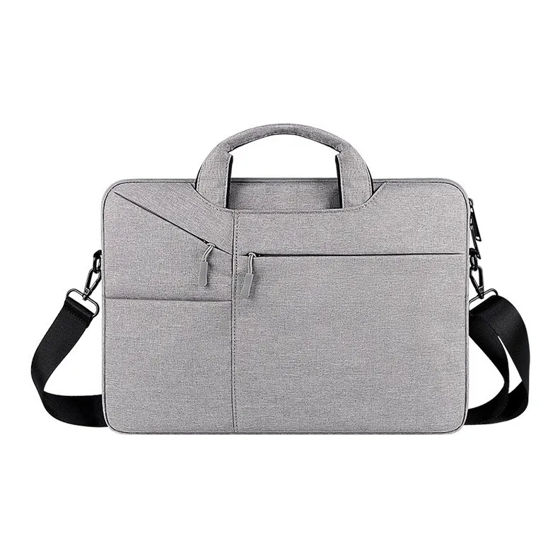 OUZIHUANG Polyester Laptop Bag Unisex Beauty Pink/Heather Gray/Dark Gray/Mysterious Black-1