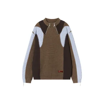 BLINDNOPLAN Loose Fit Sweater Unisex Brown