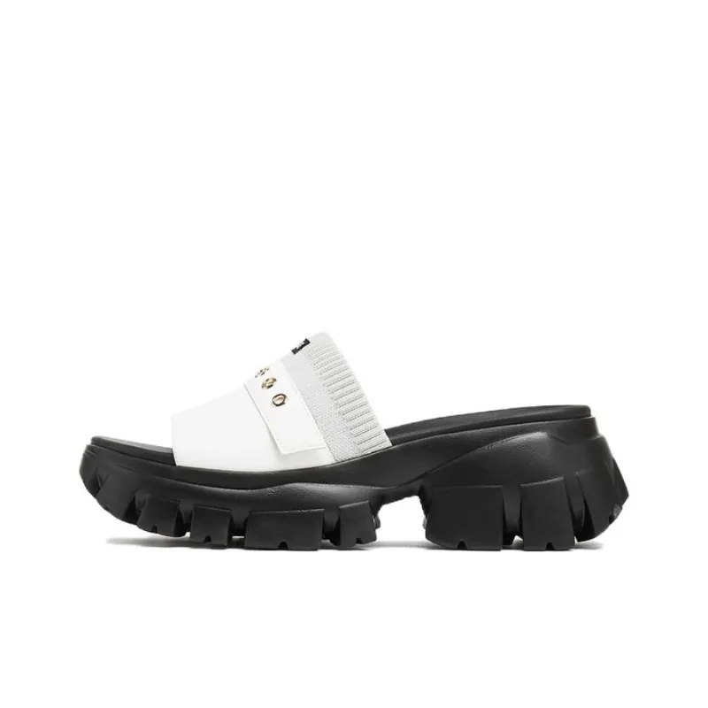 Staccato Rubber Foam Outsole Slip Resistant Slide Slippers Women's Gray White-0