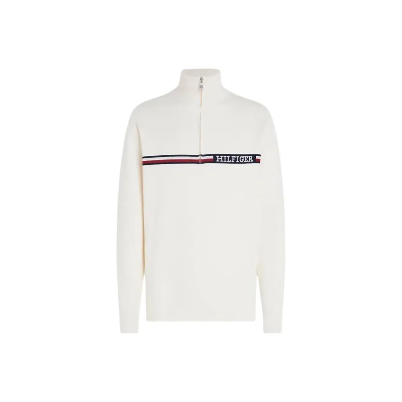 Tommy Hilfiger Logo print Half zip Jumper-0