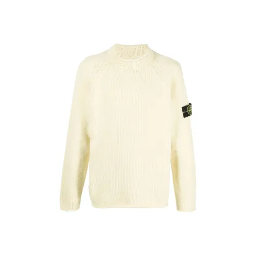 STONE ISLAND Sweaters Men Beige Yellow