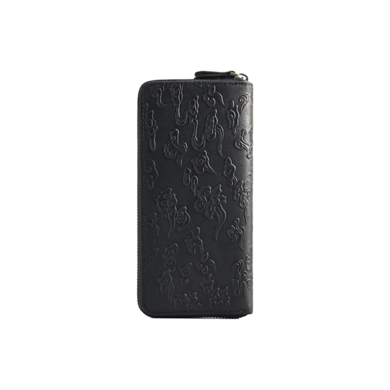 VIHUS Cow Leather Wallet Men's Black/Coffee-1