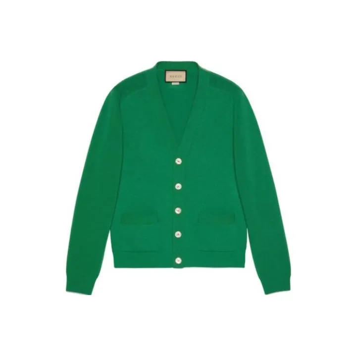 GUCCI Logo patch Button fastening Cardigan-0