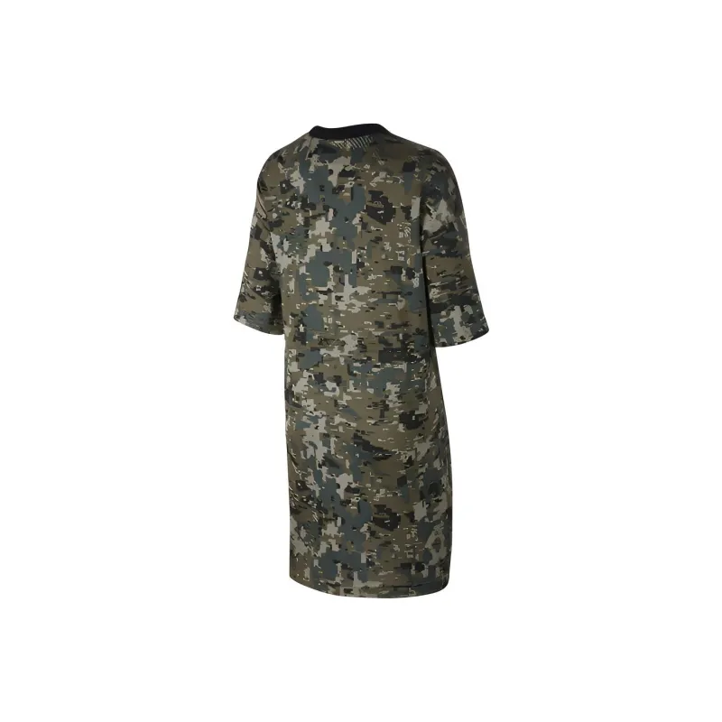 Nike Short Sleeved Dresses Women's Olive Green-1
