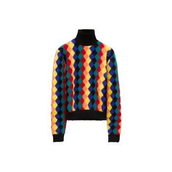 LOEWE Argyle Patterned High Neck Sweater