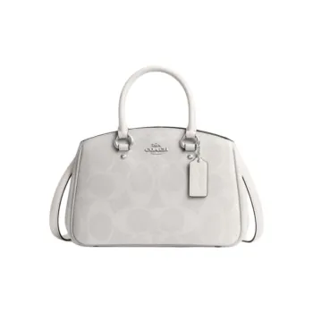 COACH Artificial Leather Handbag Small Size Women's White