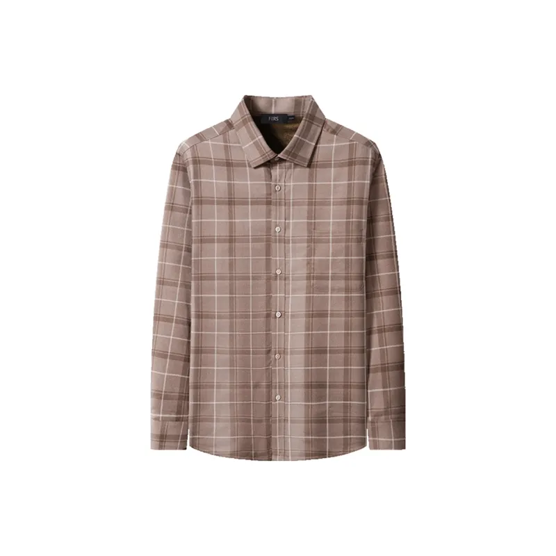 FIRS Shirt Men's Light Yellow Large Plaid-0