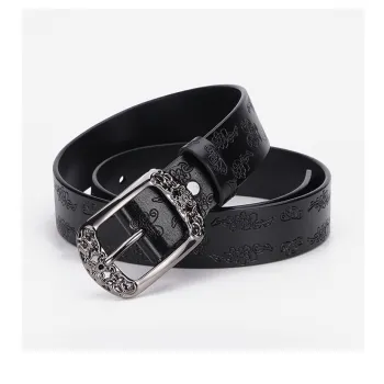 Yalu Cow Split Leather Belts Unisex Width 3.3CM