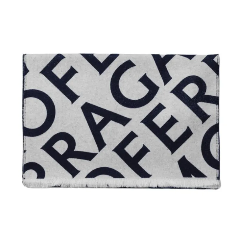 FERRAGAMO Wool Knit Scarves Unisex Gray-0