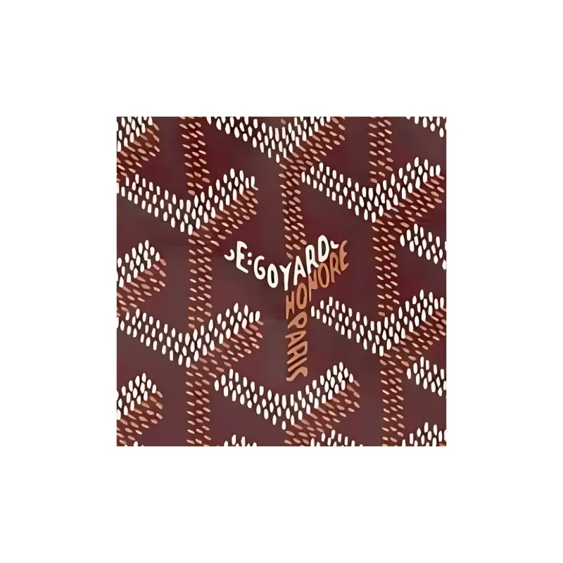 GOYARD Canvas With Calfskin Key Pouch Nano Unisex Burgundy-2