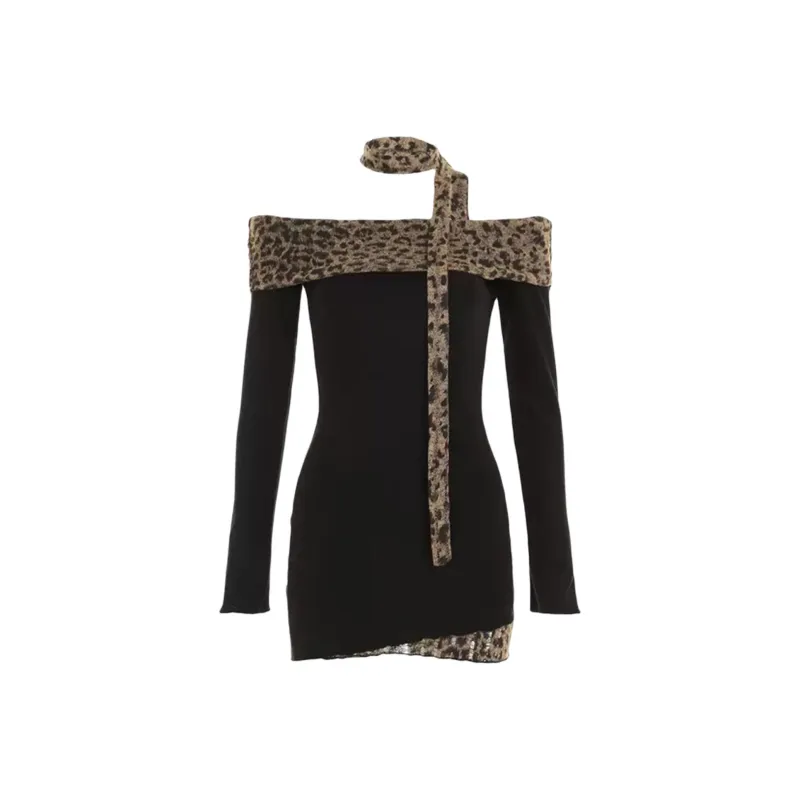 Long Sleeved Dress Women's Black-0