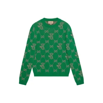 GUCCI Pineapple SS22 Sweater Men's Green