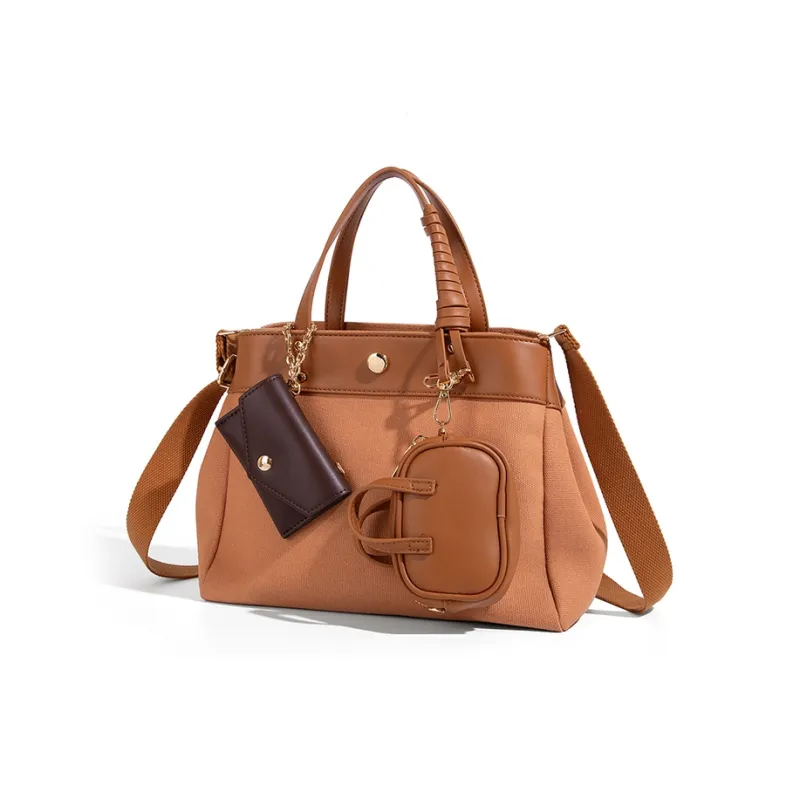 Vigno Canvas Handbag, One Shoulder, Crossbody Bag Women's Multicolor-26