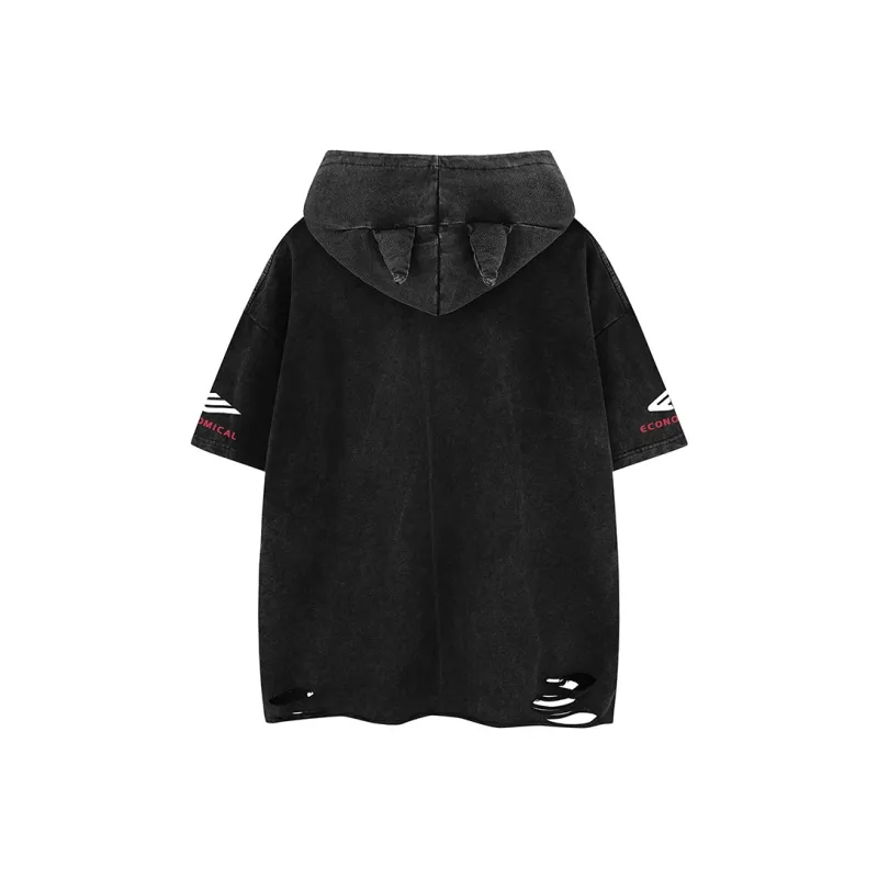 BEAR UNION Drop Shoulder Sleeve T Shirt Unisex Black-1