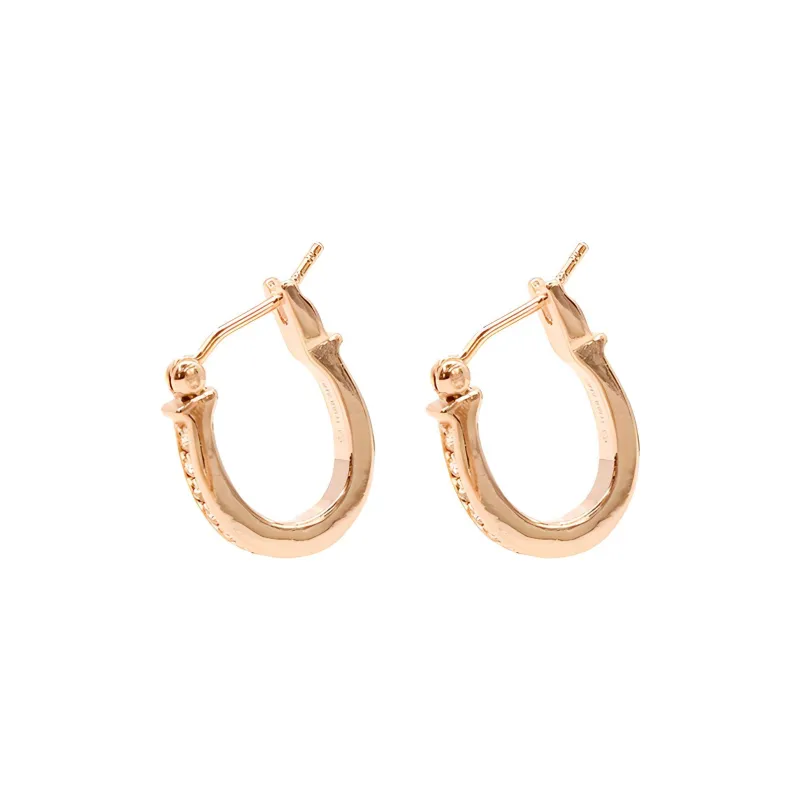 COACH Earrings Women's Rose Gold-2