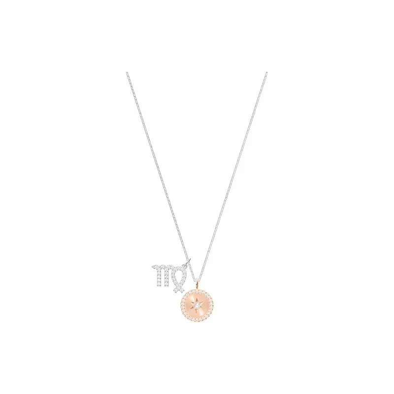 Swarovski Chrome Plated Necklaces Women's Pink-1