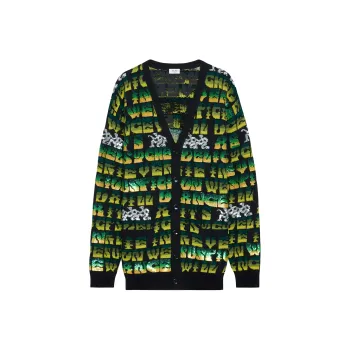 CELINE Artist Jacquard Cardigan